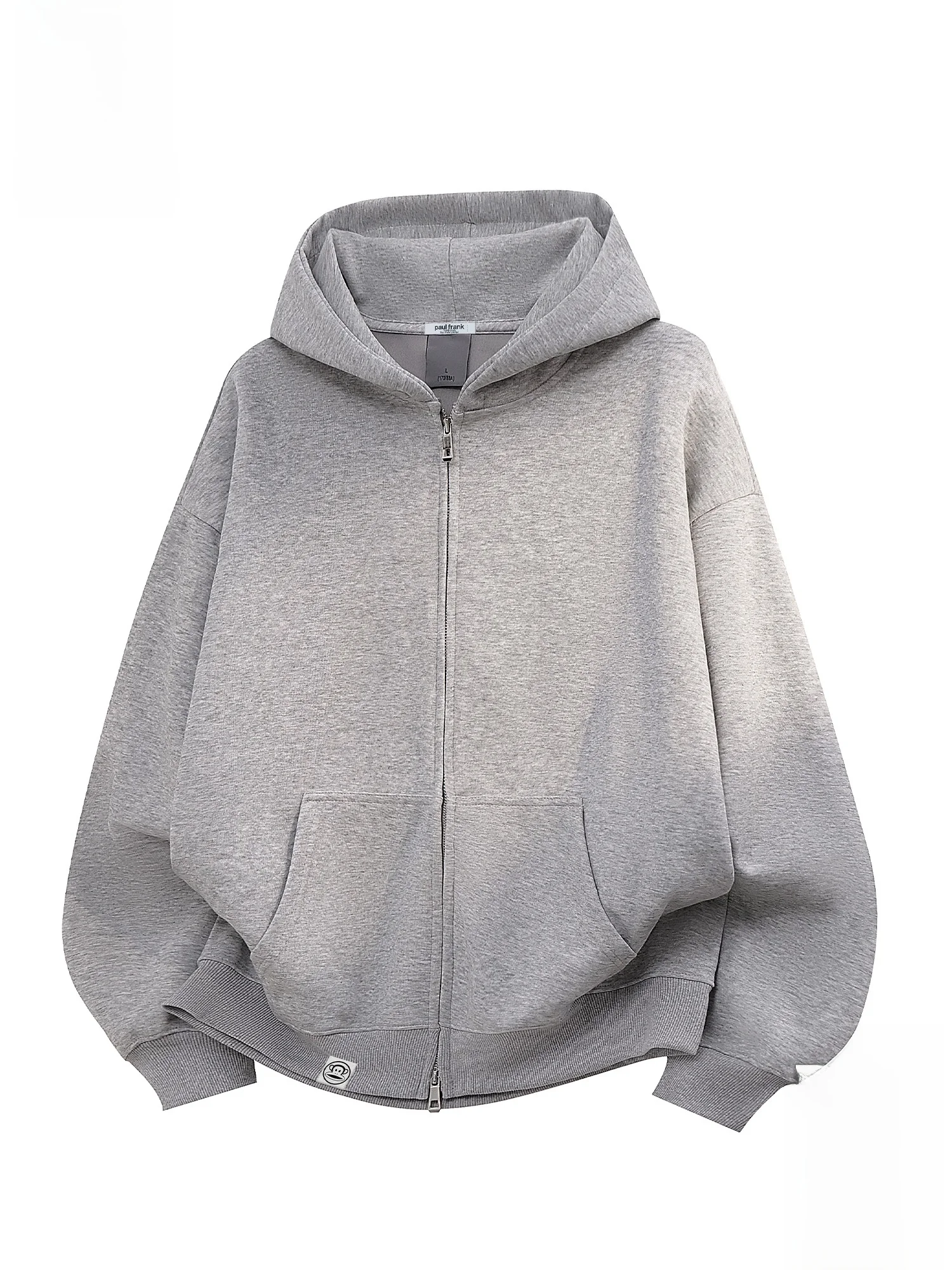 

PaulFrank Heavyweight Hooded Open Cardigan Sweatirt Men's Winter Casual Loose Long Sve Jaet Monkey Mouth Large