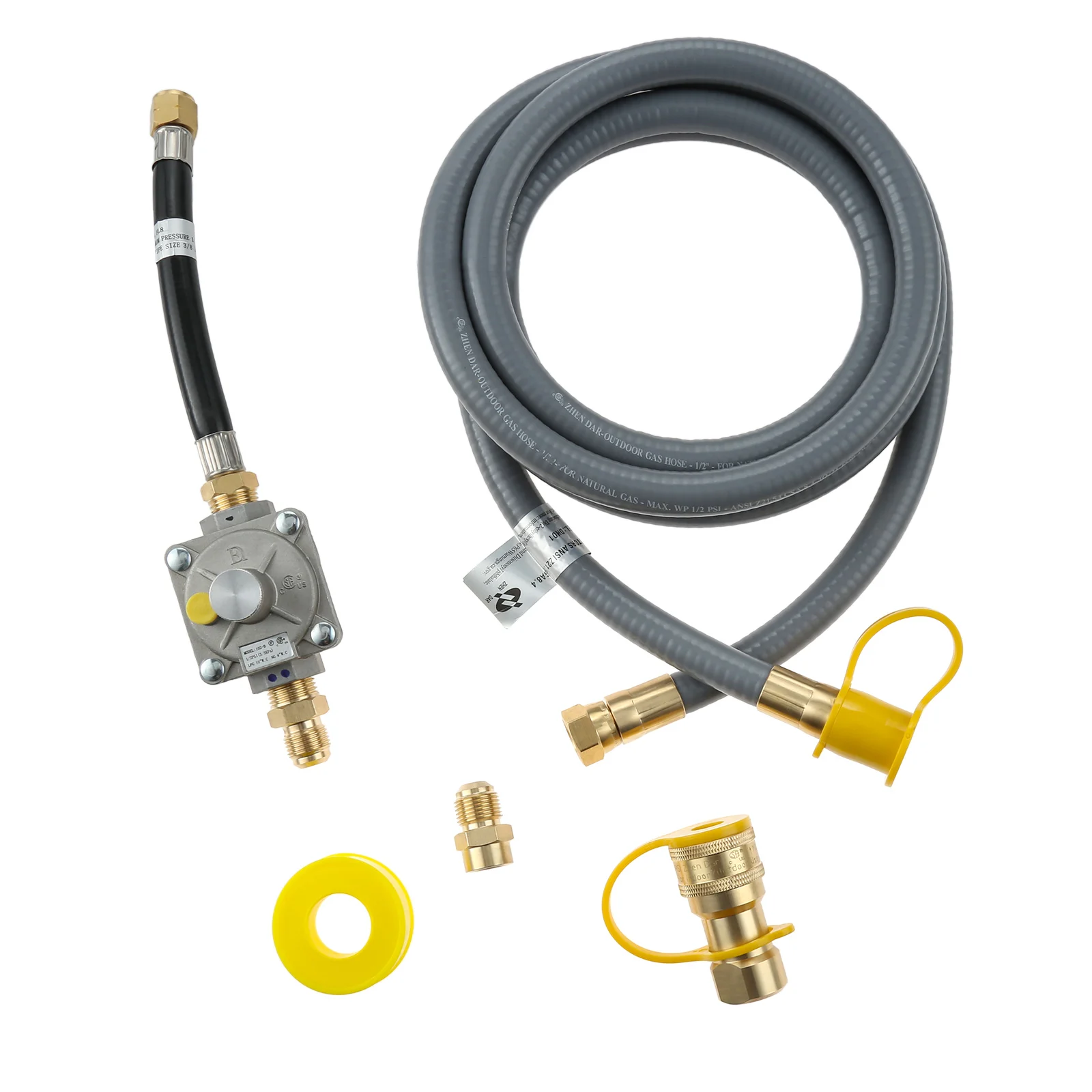 1Set 10FT Natural Gas Hose Regulator Kit Replacement for KitchenAid Grill Outdoor Heater Smoker Fire Pit Repair Parts view 6