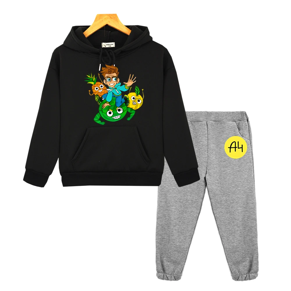 Merch-Ensemble de sweat à capuche pour enfants, sweat-shirt, pull, veste, vêtements de boutique, anime, unisexe, A4, automne