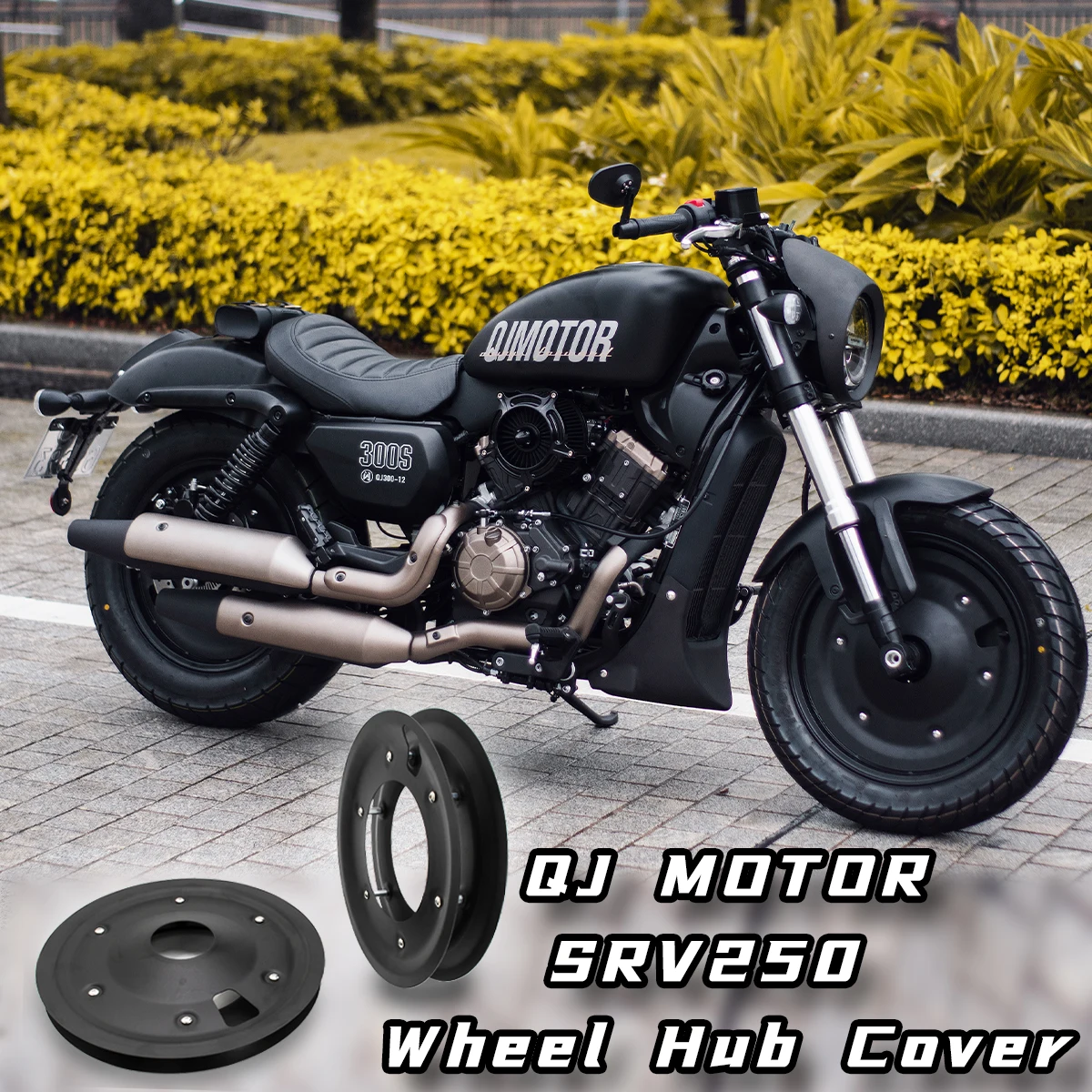 

Modified Wheel Hub Cover Aluminum Alloy Full Coverage Wheel Special Straight Up Wheel Decorative Cover for QJMOTOR SRV250