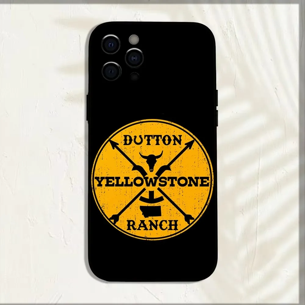 G-Yellowstone TV Series Phone Case For iPhone 16,15,14,13,12,11,Pro,X,XS,Max,XR,Plus,Mini Soft Black Cover