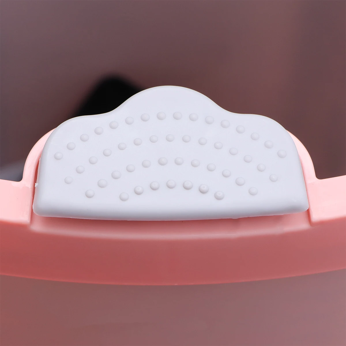 

Push-Button Plastic Trash Can Large Capacity Garbage Can With Lid Silent Odor-Proof Square Dustbin For Kitchen Living Room Pink
