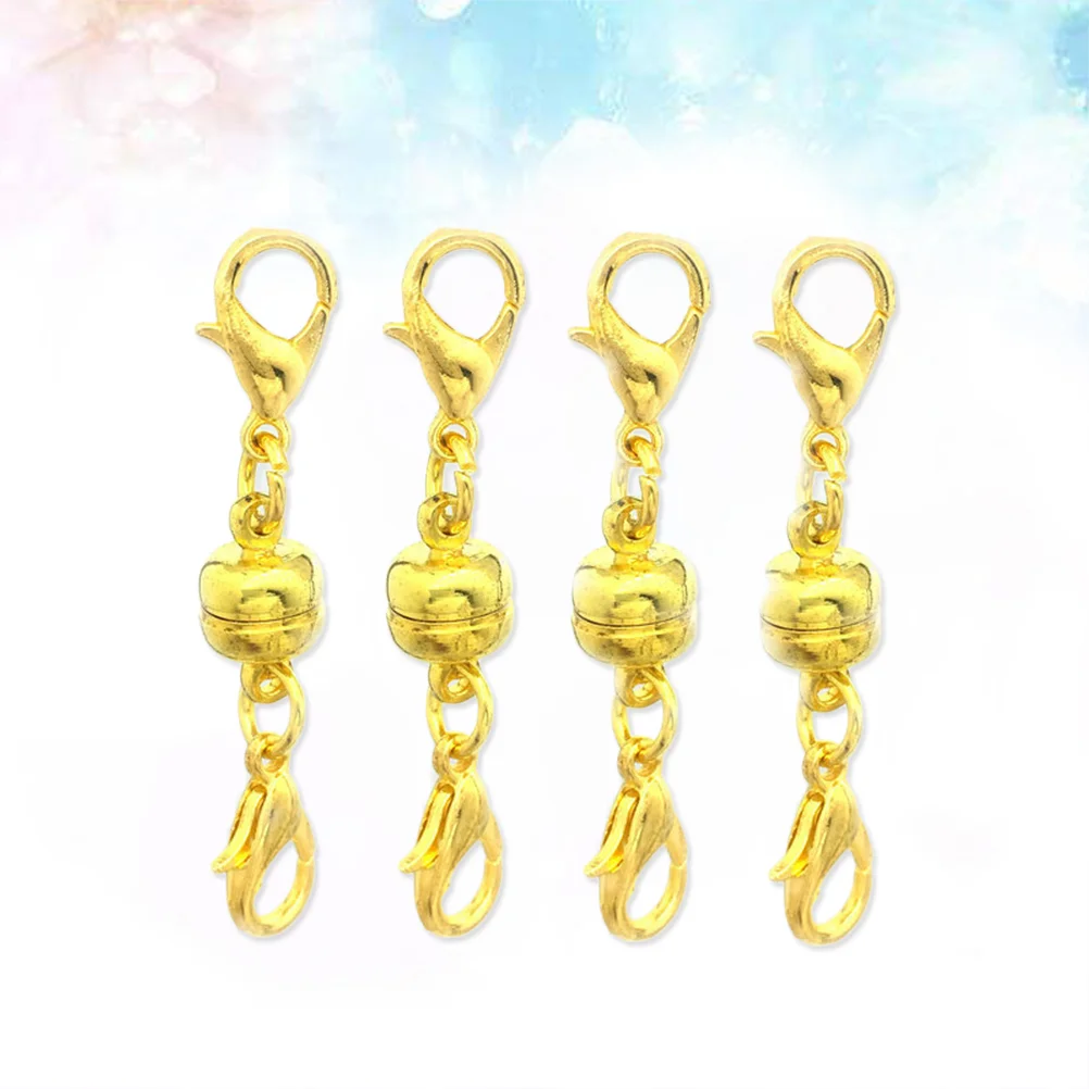 4 PCS Magnet Buckles Magnetic Jewelry Clasps Lobster Necklace Bracelet Connector Elliptical