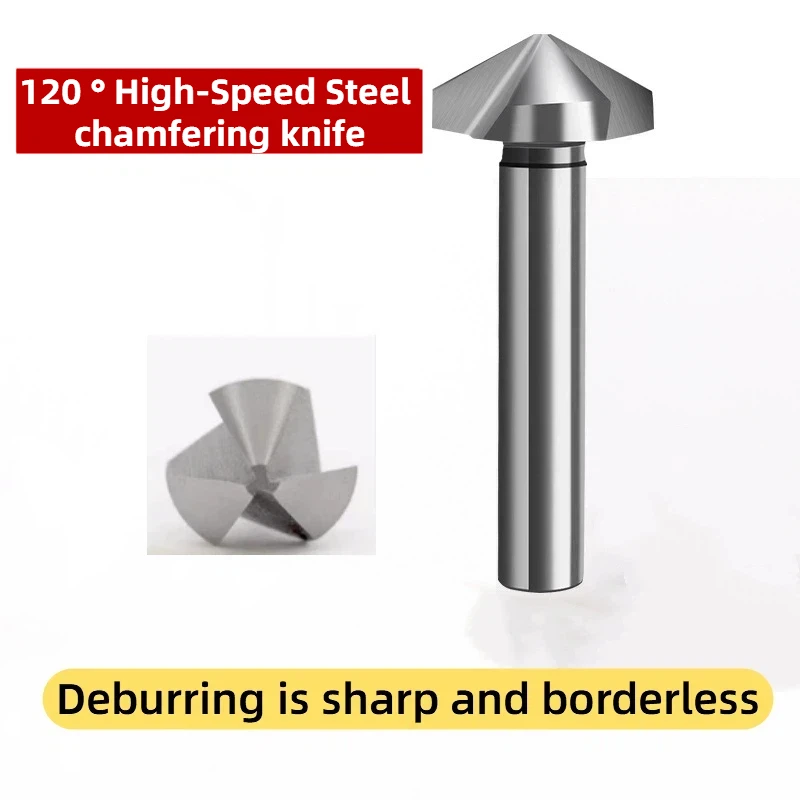 1Pcs Countersink Drill Bit  Chamfer Bore Tool For Metal  3 Flute 120 Degree High Speed Steel Deburr Hole End  Mill Counter Sink