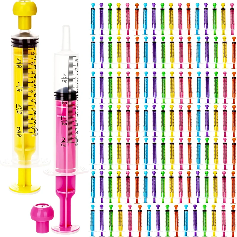 

12PCS 10ml Colorful Oral Syringe With Cap, Individually Packed Sterile for Pets Feeder, Measuring Liquid, Lab Use