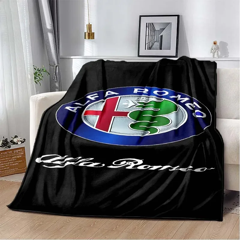 Fashion sports car logo A-Alfa-Romeo-o plush blanket throw warm gift blanket sofa bed decoration portable blanket home textiles