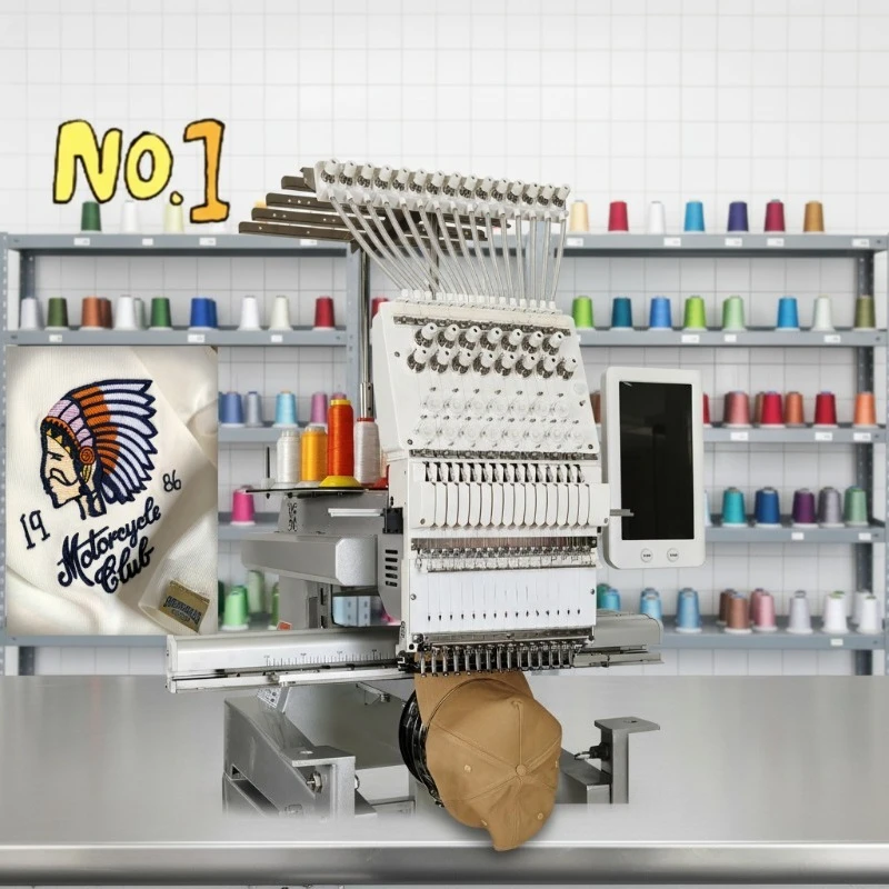 Customized Best Manufacture One Head 1200spm Hats Clothes Bag Sock Embroidery Machine Computerized Maquina De Bordado United Sta