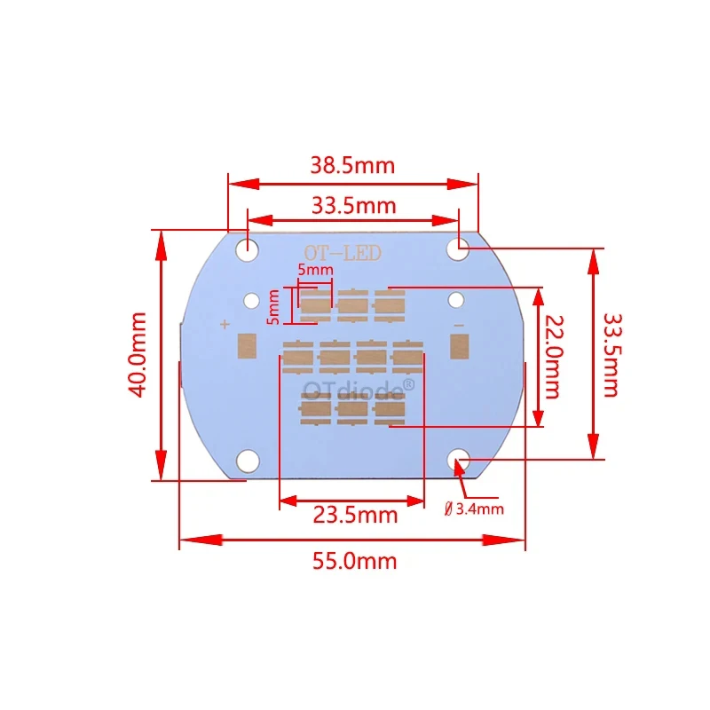 xpe xpg xte 3535 Copper PCB Board XML2 T6 XHP50-5050 series Led Heatsink Thermal Separation Lamp Lase can use for 10W-100W