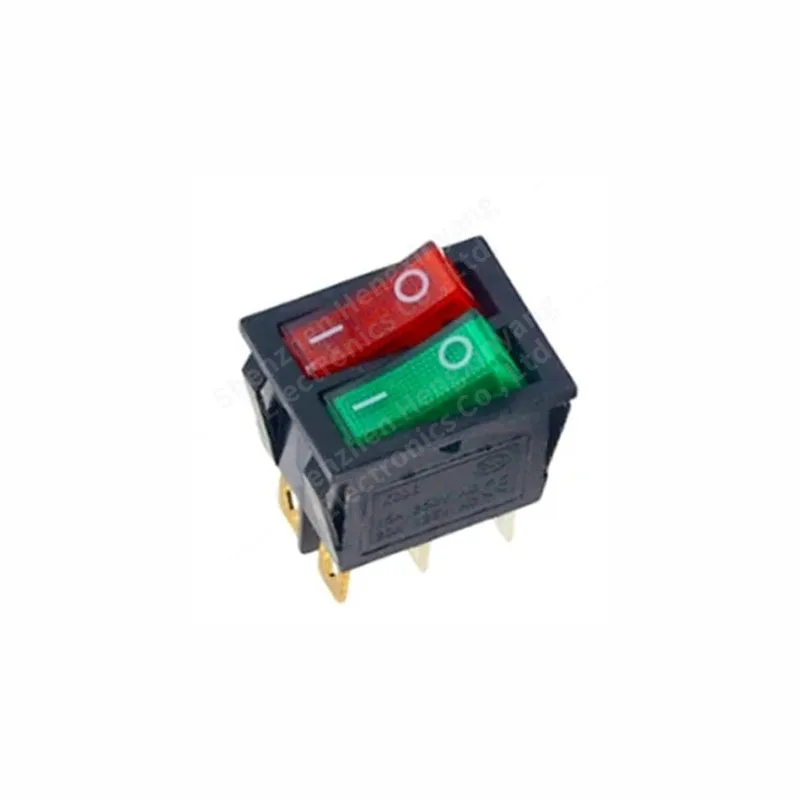 1PCS KCD8 6PIN 16A 250V 20A 125V Double Light Switch Rocker Switch Waterproof ON-OFF KCD6 Boat Power Switch