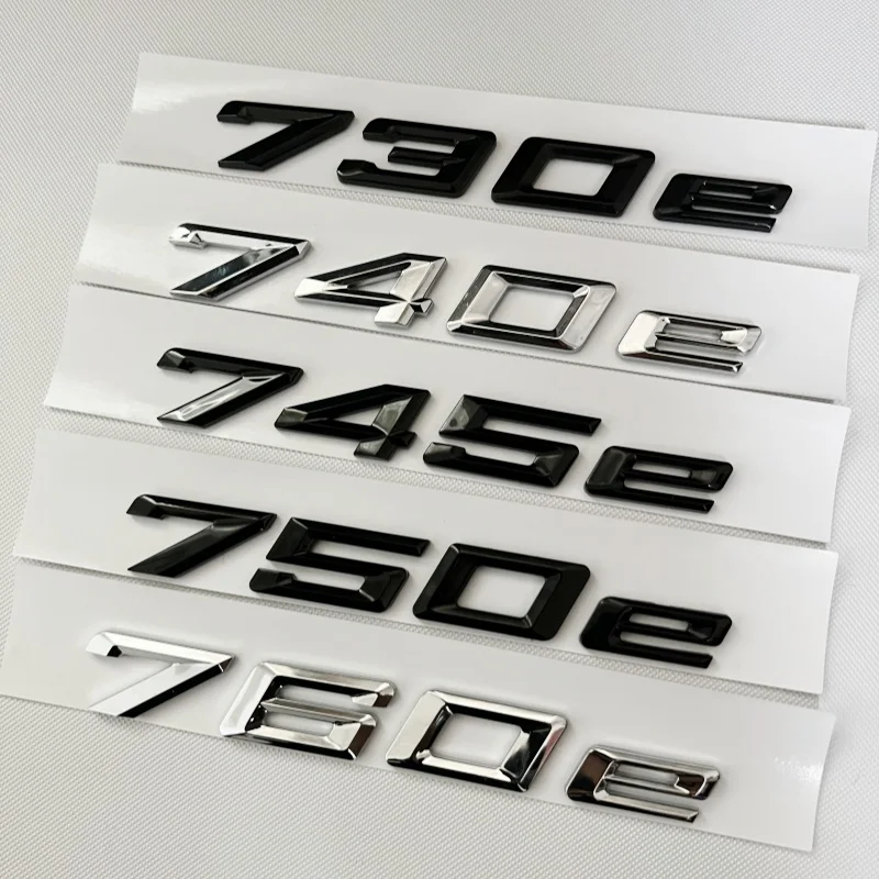 

Car Trunk Words Letters Logo Badge Emblem Decals Sticker For BMW 7 Series 730e 740e 745e 750e 760e F01 F02 G11 G12