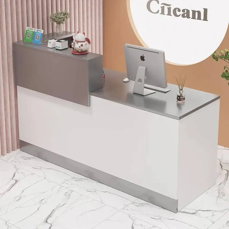 

Minimal Industrial Business Desks Promotion Reception Commericial Luxury Reception Desks Counter Welcome Bureau Office Furniture