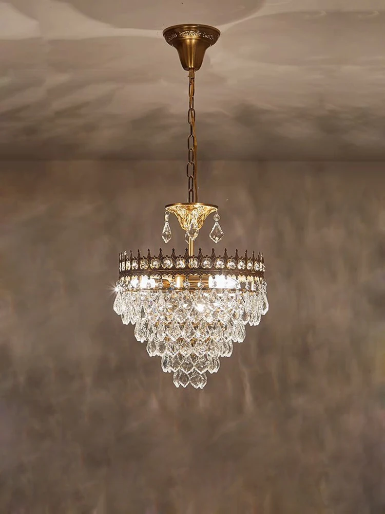 

2024 Trendy French Series Crystal Ceiling Chandelier Lighting Hanging Lamps Lustre Suspension Luminaire Lampen For Living Room