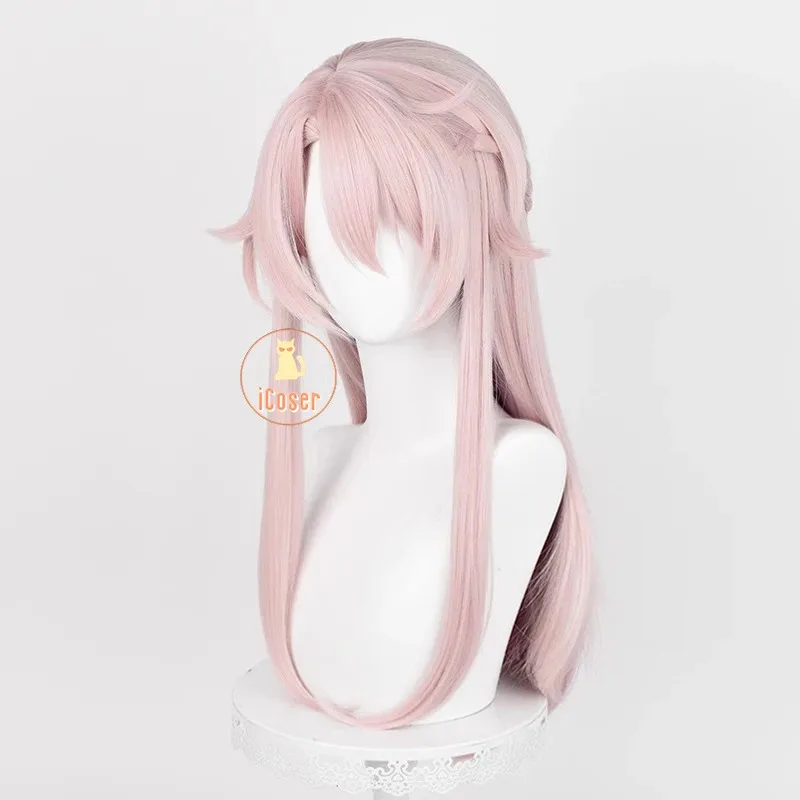 Honkai Star Rail Jiaoqiu Cosplay Wig Game Pink Long Hair Foxian Xianzhou Yaoqing Feixiao Halloween Party Women Men Props iCoser