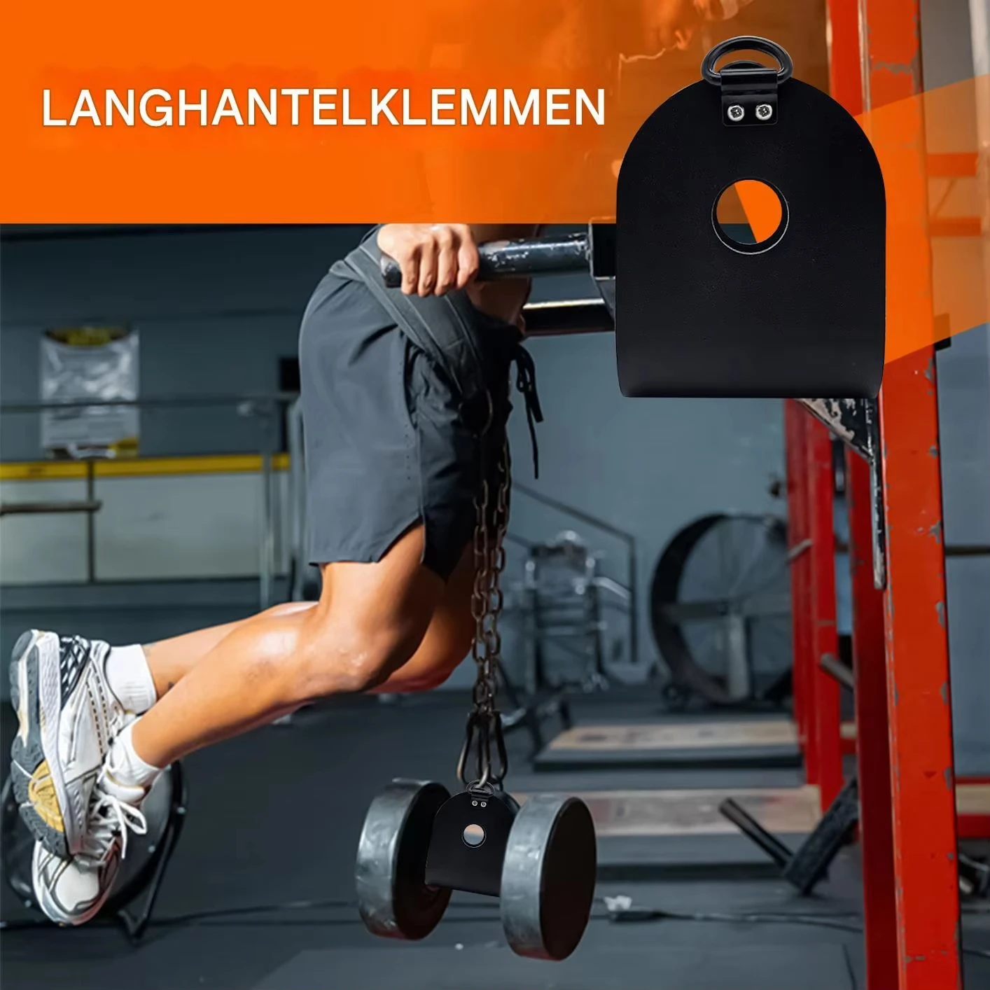 U-Clips Langhantel-zu-Landmine-Adapter Landmine-Gurt-Kniebeugen T-Bar-Rudergreifer Langhantel-Clip für Fitnessstudio und Zuhause Hufuch – Detail 7