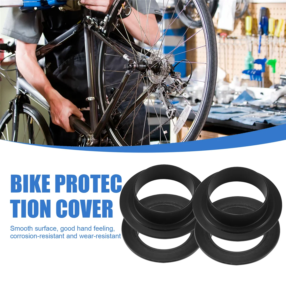 NN89R 4 قطعة محور الدراجة BB أسفل قوس متوسط رمح تحمل حماية كوب غطاء الجبلية الطريق دراجة دراجة أجزاء