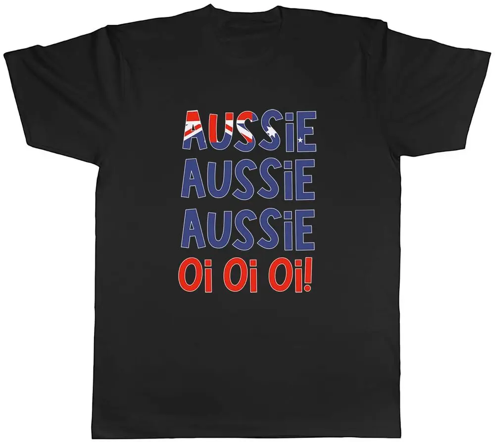 Aussie Oi Oi Oi Mens T-Shirt Australia Australian Outback Funny Joke Tee Gift Unisex T-shirts For Man Woman