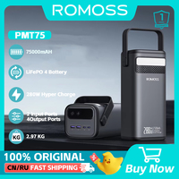 ROMOSS PMT75 Power Bank 75000 mAh 280W Type C Powerful Powerbank PD Fast Charge 75000mAh External Battery For Xiaomi iphone