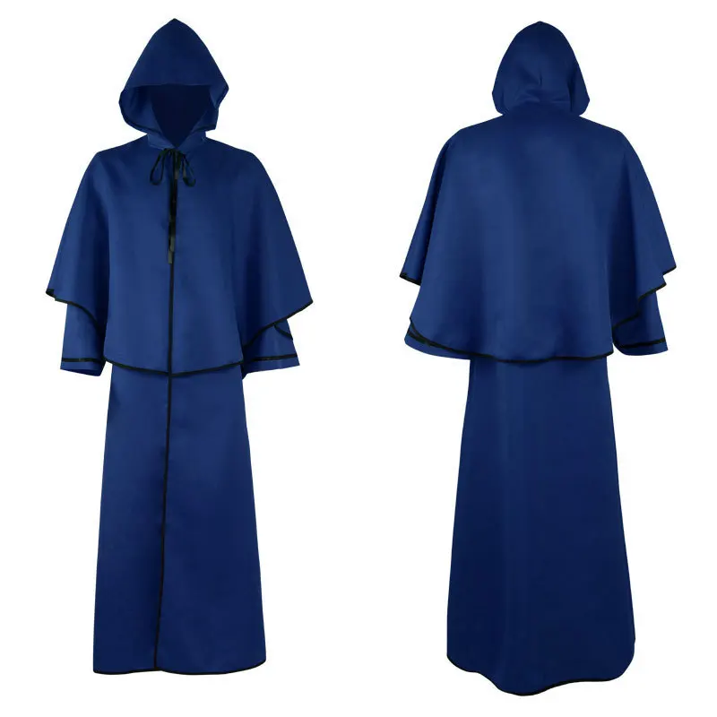 Loween-bata Medieval con capucha de 5 colores, guía Vintage, capa de Dios de la muerte, disfraz étnico para mujer, disfraz de escenario