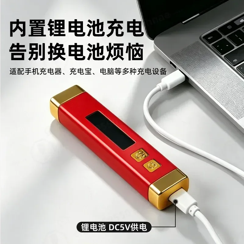 Rechargeable Cigar Hygrometer with Timing Function Purple Light Anti Counterfeit Two Color Humidity Detector Probe