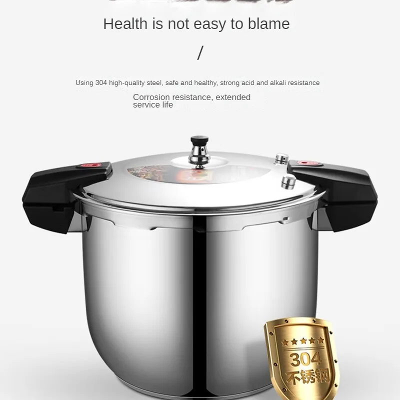 ZENLO Large Capacity Pressure Cooker with Explosion Proof Food Grade Stainless Steel for Gas and Induction Cookers