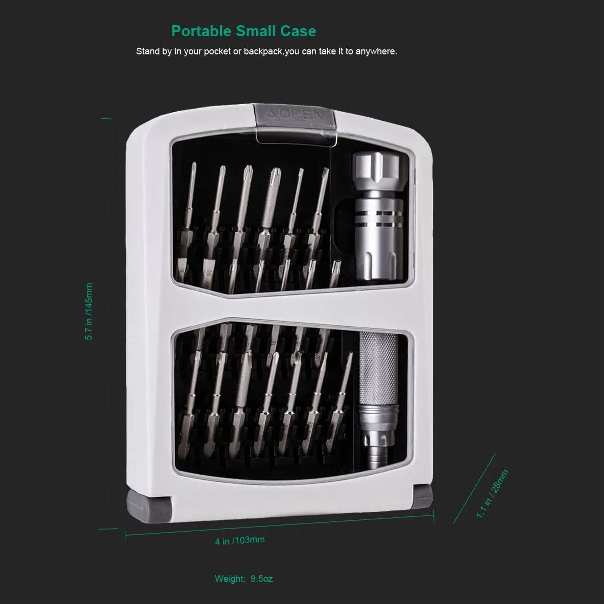 Nanch 22 in1ドライバーセット修理ツールキット (ラップトップpcスマートフォン電子機器および精密機器用)