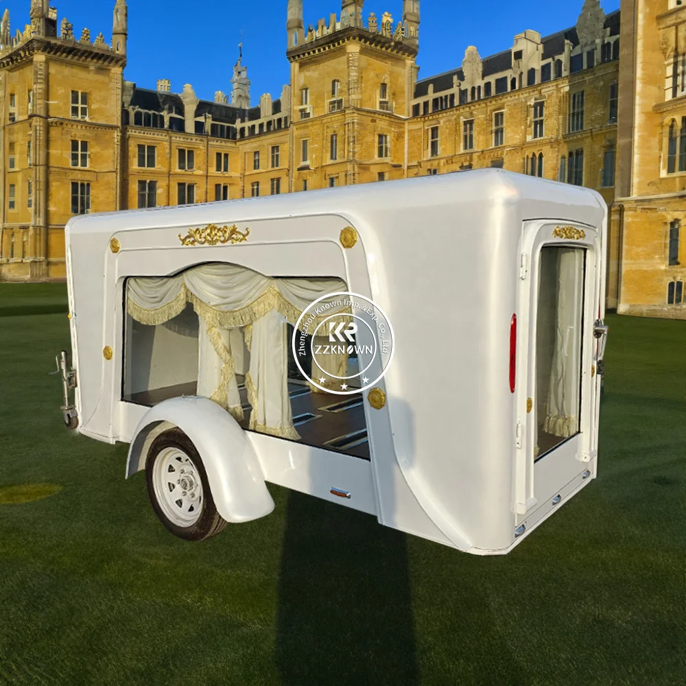 Sargwagen im modernen Design, antiker Bestattungsfahrzeug-Hörwagen, Vintage-Bestattungsauto/Anhänger-Typ