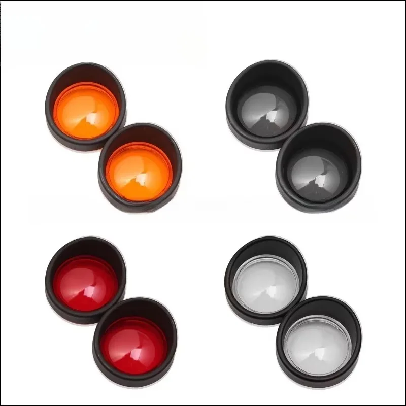 

Tat For 2Pcs Harley Touring FLHR FXRT Sportster XL Dyna Softail FLHX Motorcycle Turn Signal Light Bezels Lens Cover Visor Trim R
