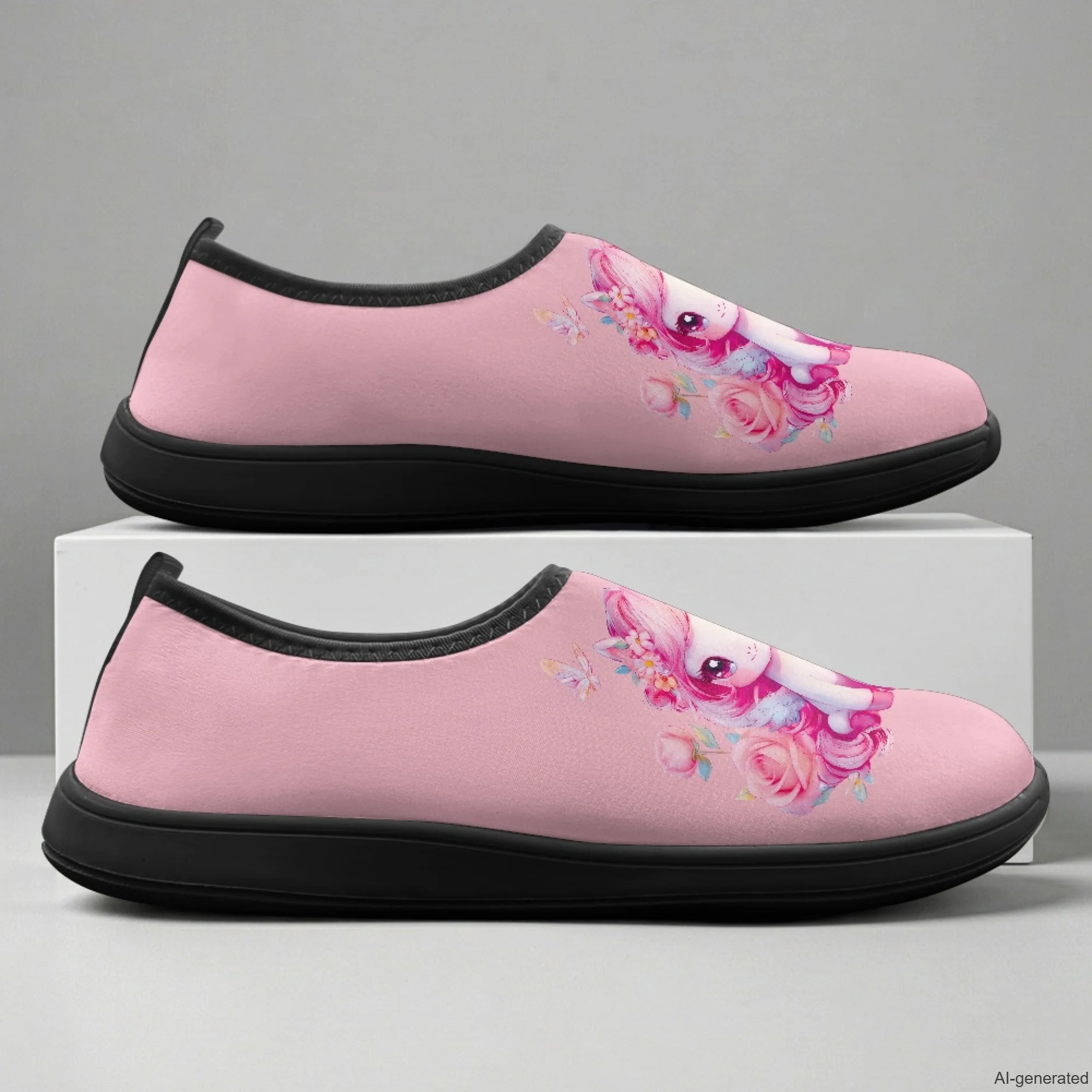 XIXIRIMIDO Slip-on Wide-toed Shoes Horse Print Zapatos De Mujer Men's Sneakers and Casual Shoes Slippers Nurse Shoes 36-46