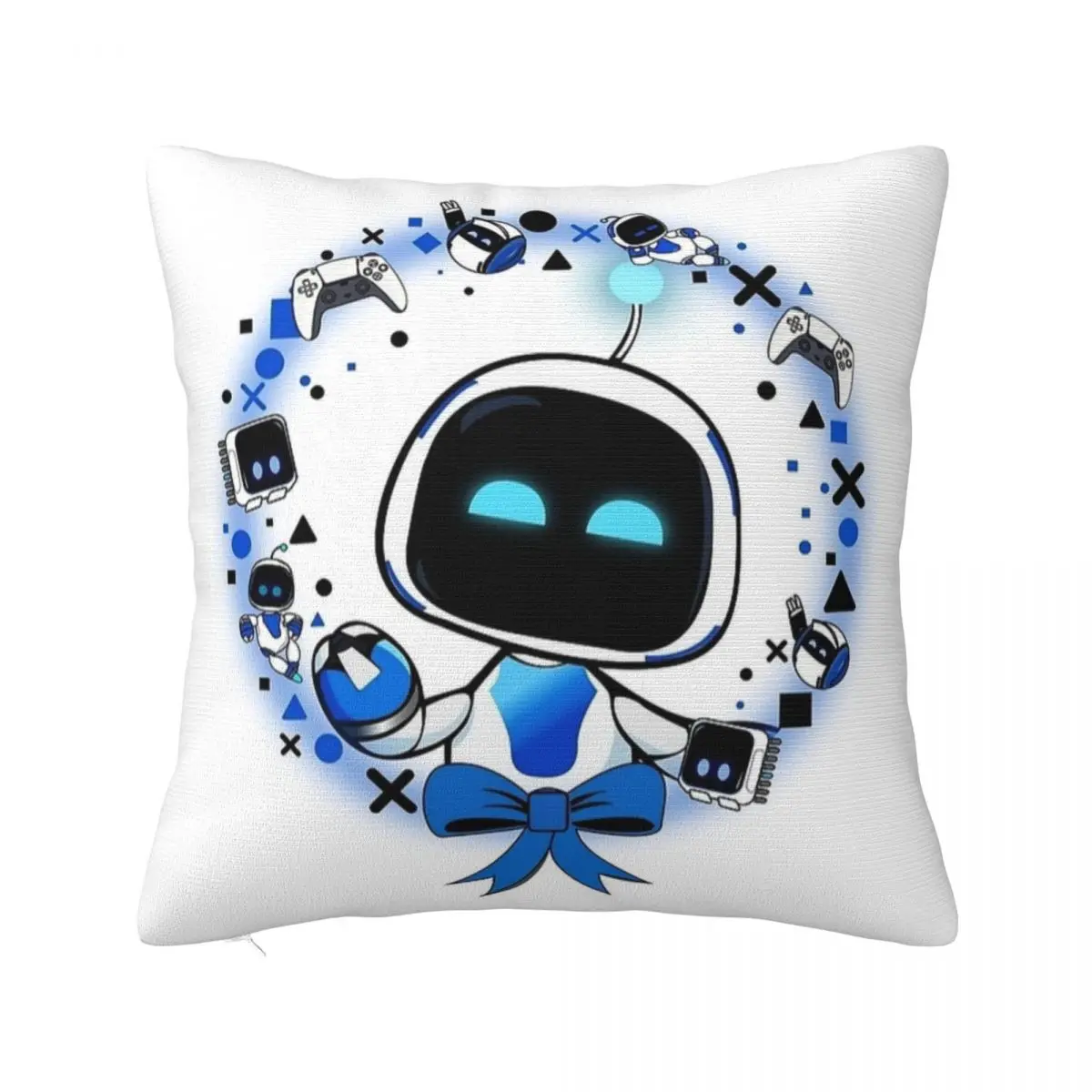 Astrobot Cute Square Pillow Covers Polyester Car Cartoon Game Cushion Cover Funny Decor Pillowcase 40*40