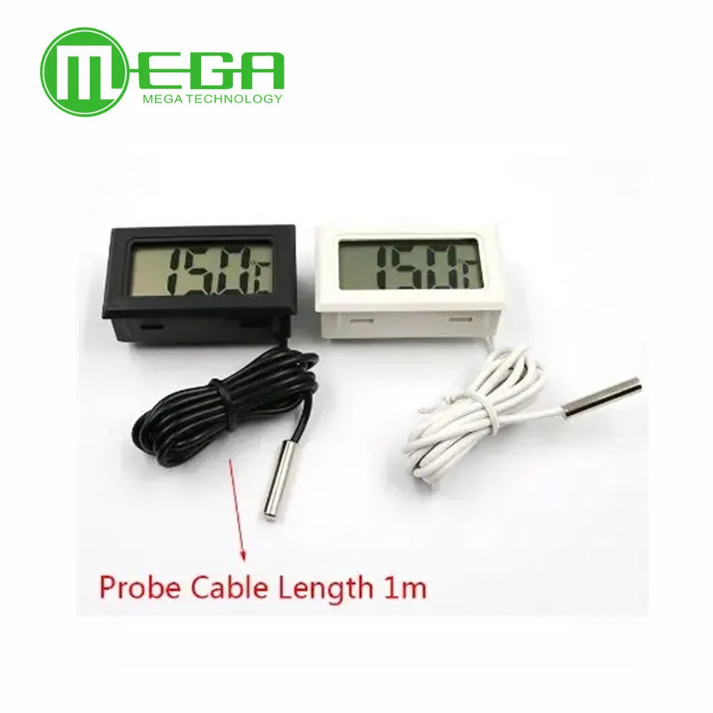 DIY Digital LCD Car Thermometer Probe 1M -50~110 Celsius Humidity Temperature Tester Instruments Hygrometer Pyrometer Thermostat