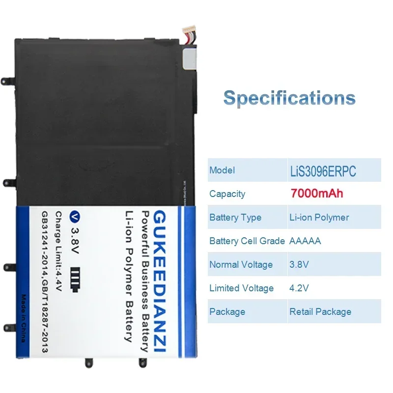 Imagem -03 - Gukeedianzi-bateria de Substituição para Sony Tablet z Sgp312 Sgp341 Sgp311 Baterias 7000mah Lis3096erpc