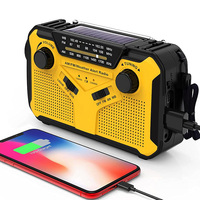 2024 Hot Emergency Radio Solar Hand Crank Radio AM/FM LED Flashlight SOS Alarm Power Bank Speaker רדיו ופנס חירום راديو الطوارئ