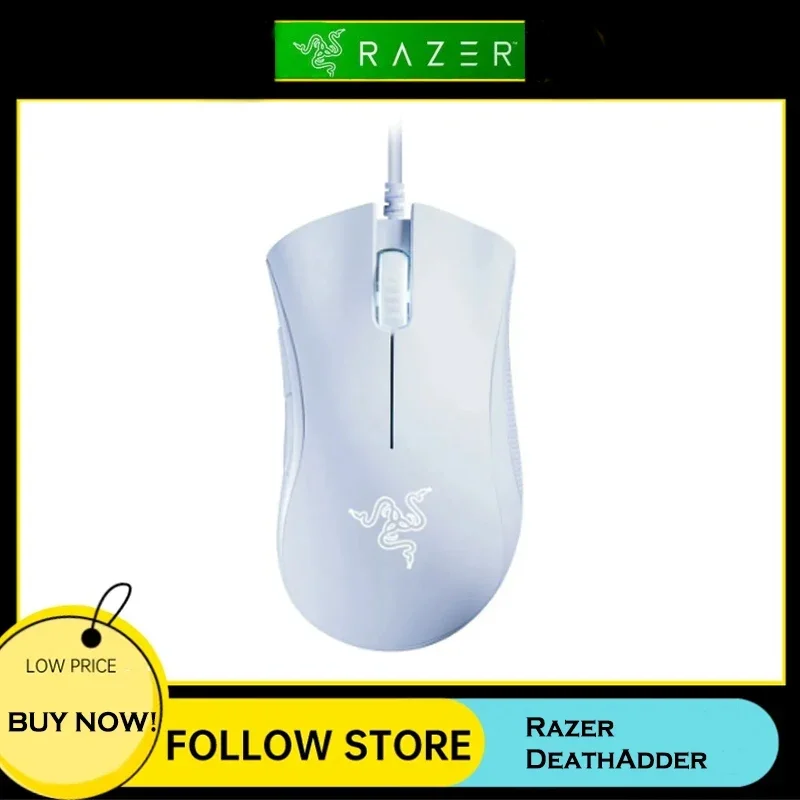 Original Razer DeathAdder Essential Standard Wired Gaming Mouse Mice 6400DPI Optical Sensor 5 Buttons Laptop PC Gamer