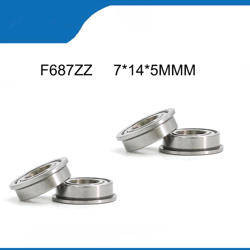 

High Quality Bearing 10/20PCS F687ZZ Corrosion Resistielded F687ZZ Bearings (7 *14*5MM ) Deep Groove Ball Bearing (ABEC-1)