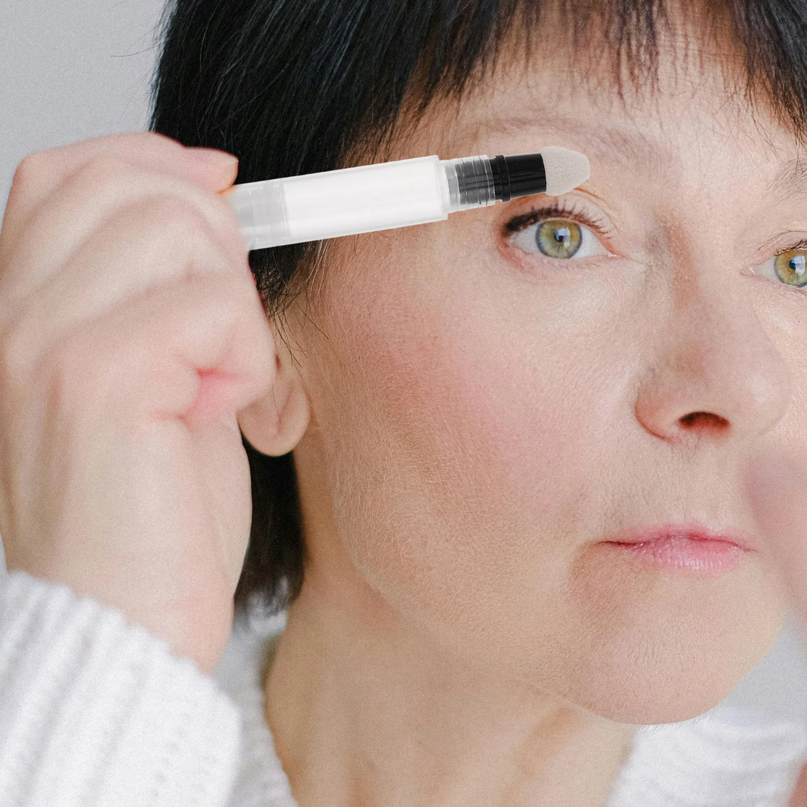 2 قطعة قلم شفاه ذو طرف إسفنجي محمول للمكياج من نوع الضغط كريم الأساس المخفي أحمر الخدود القابل لإعادة الملء مناسب للسفر #4