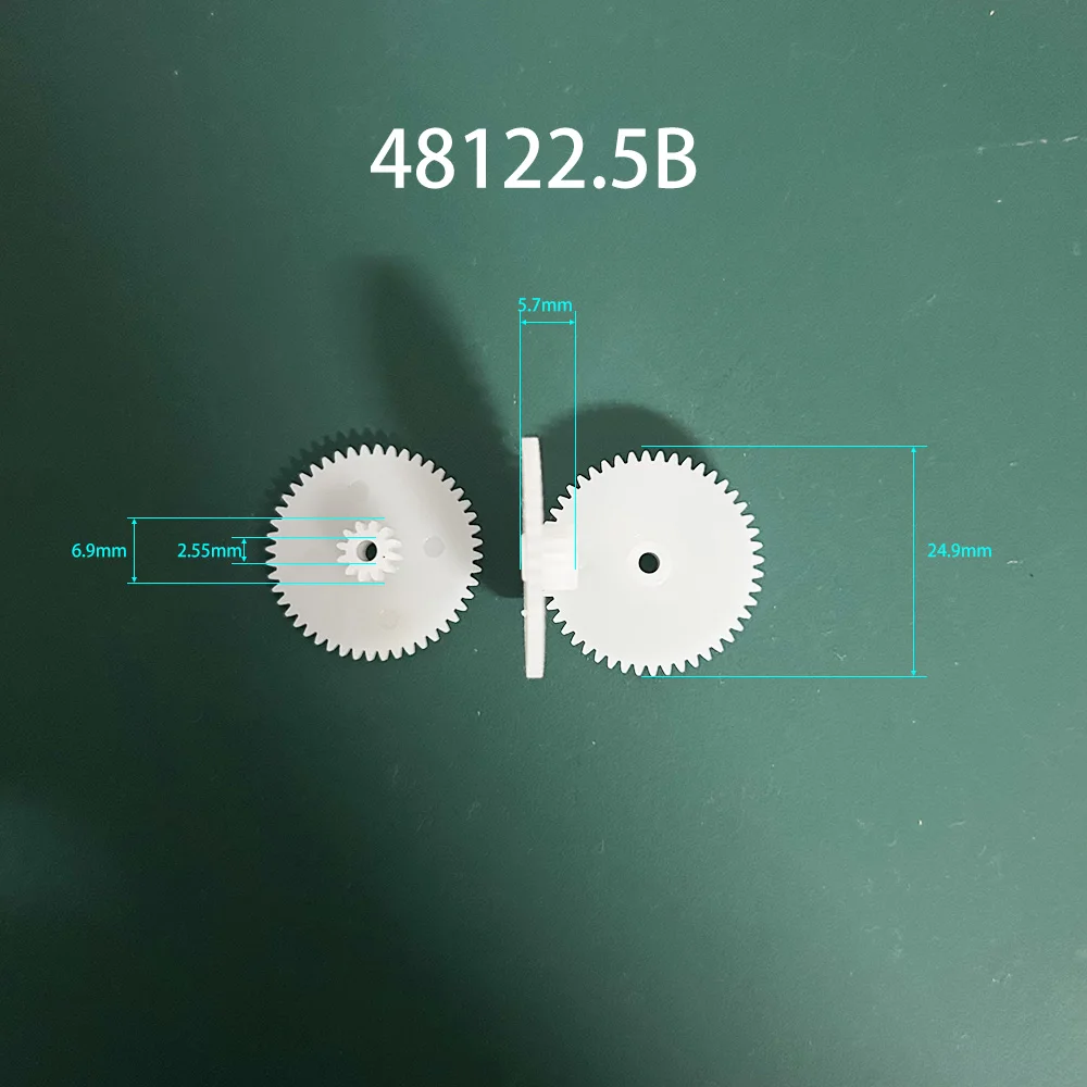46122B 46122.5B 48102B 48122.5B 0.5M 더블 데크 기어 모듈러스 0.5 46/48Teeth 플라스틱 기어 장난감 액세서리