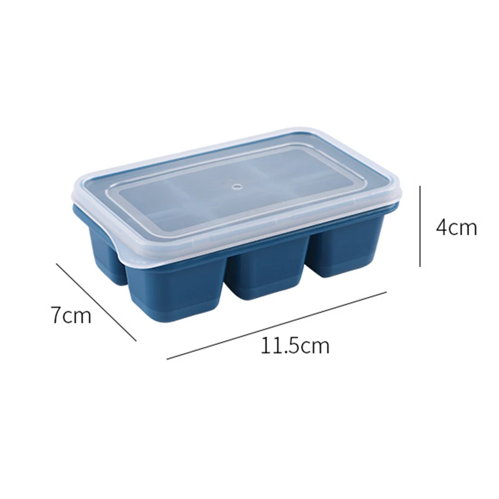 5/10PCS 6 Grid Big Ice Tray Mold Giant Jumbo Large Food Grade Silicone Ice Cube Square Tray Mold DIY Ice Maker Ice Cube Tray