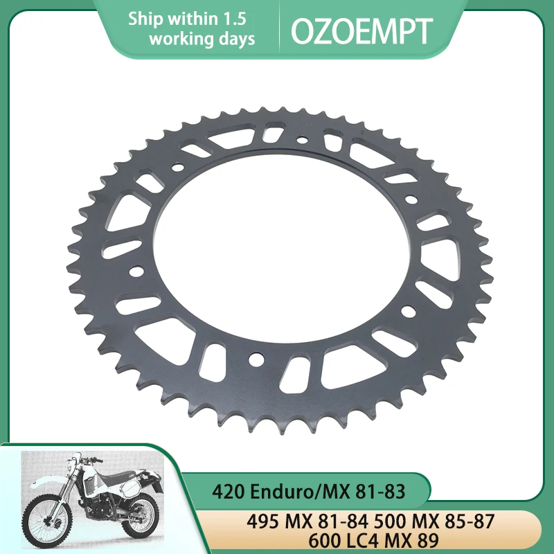 

Задняя звездочка для мотоцикла OZOEMPT 520-52T, подходит для 420 Enduro/MX 81-83 495MX 81-84 500MX 85-87 600LC4 MX 89