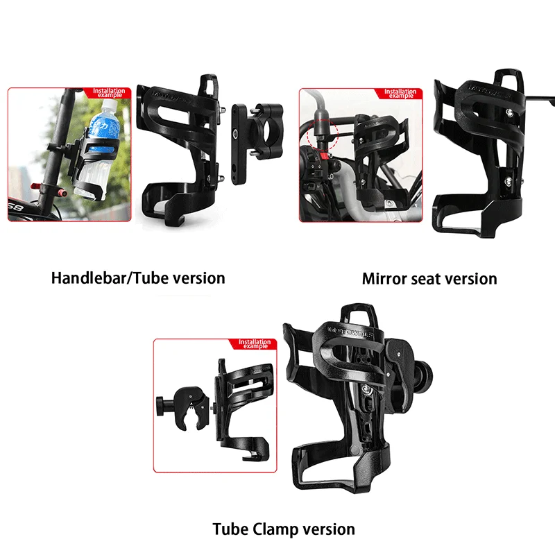 Motorcycle Water Bottle Holders Universal Bike Cup Holder  for Handlebar Frame Mirror Seat Motorcycle Guard Drinking Cup Bracket