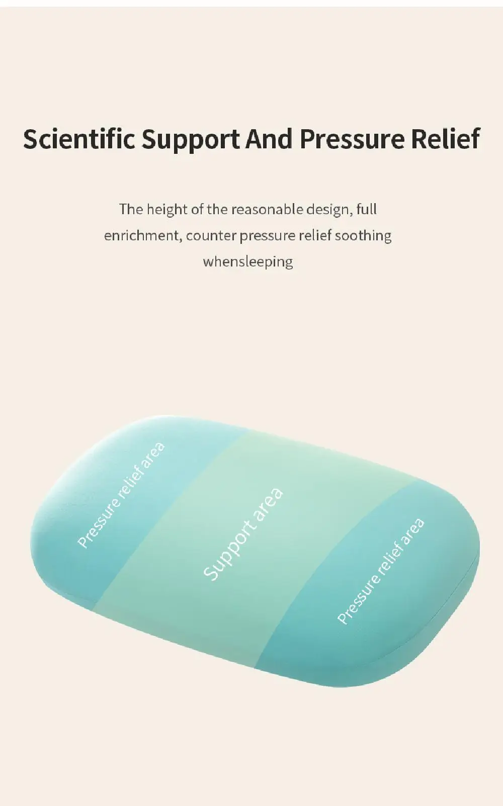 Tragbares Schwamm-Nickerchenkissen, Macaron-Farbe, weiches Nackenkissen, multifunktionale Halswirbelstütze, Reise-Schlafkissen, Büro – Detail 6