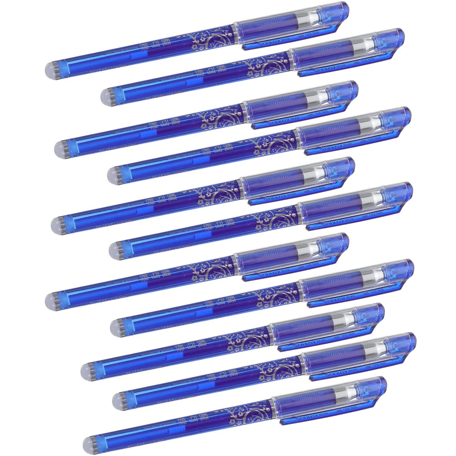 12Pcs Blue Erasable Pens Set Fine Point 0.5mm Quick Dry Writing Pens for Students Office Note Taking Bulk Blue Pen