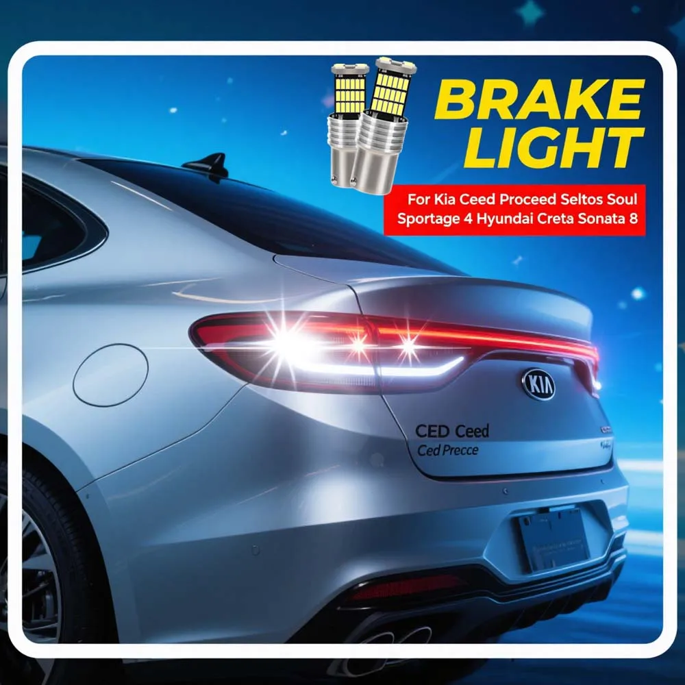 

Car LED Turn Signal Light 1157 BAY15D P21 5W 3157 LED Bulbs For Kia Ceed Proceed Seltos Soul Sportage 4 Hyundai Creta Sonata 8