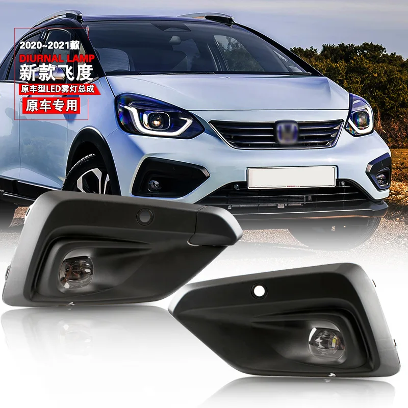 

Front Bumper Fog Lamp Upgrade Kit FOR HONDA FIT JAZZ 2020 2021 2022 Version Additional Foglight Set Switch + Wiring