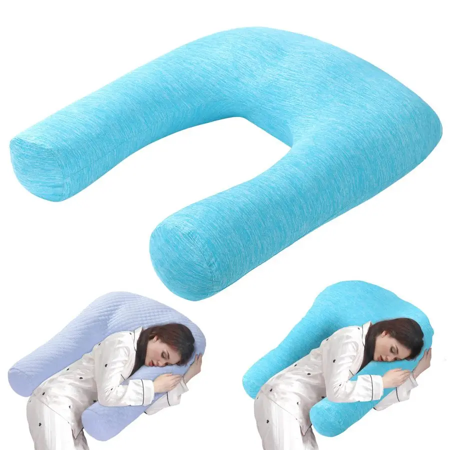 

Cooling U Shaped Pillow for Neck, Contour Shoulder Pillow for Side Sleepers, Ergonomic Body Pillows for Adults, Hug Pillow with