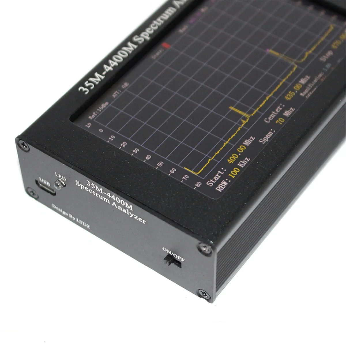 TFTカラーLCDスクリーン,4.3インチ,35m-4400mhzを備えたポータブルスペクトラムアナライザー