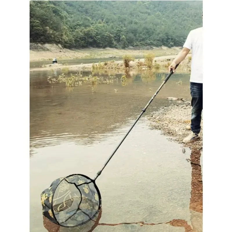 Carbon Fiber Giant Fish Landing Net Shaft Thickened Extra Hard Rod for Bank Boat Big Fish Fishing Catch