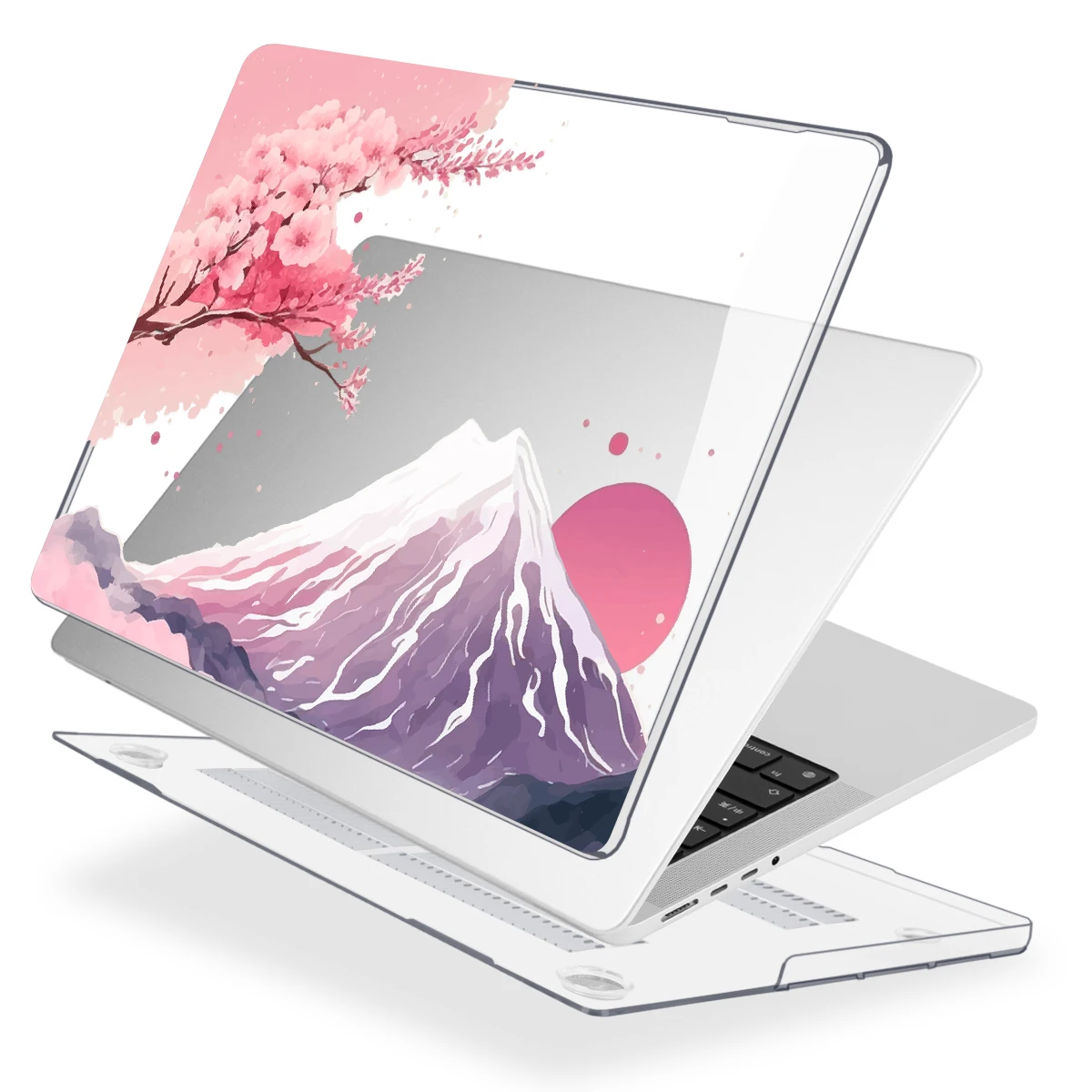 Pink Mountains Hard print case for MacBook M3 2024 M2 Retina Air Pro 13 A2681 A2337 A2338 M1 13 inch case Pro 14 16 2023 M2 M3