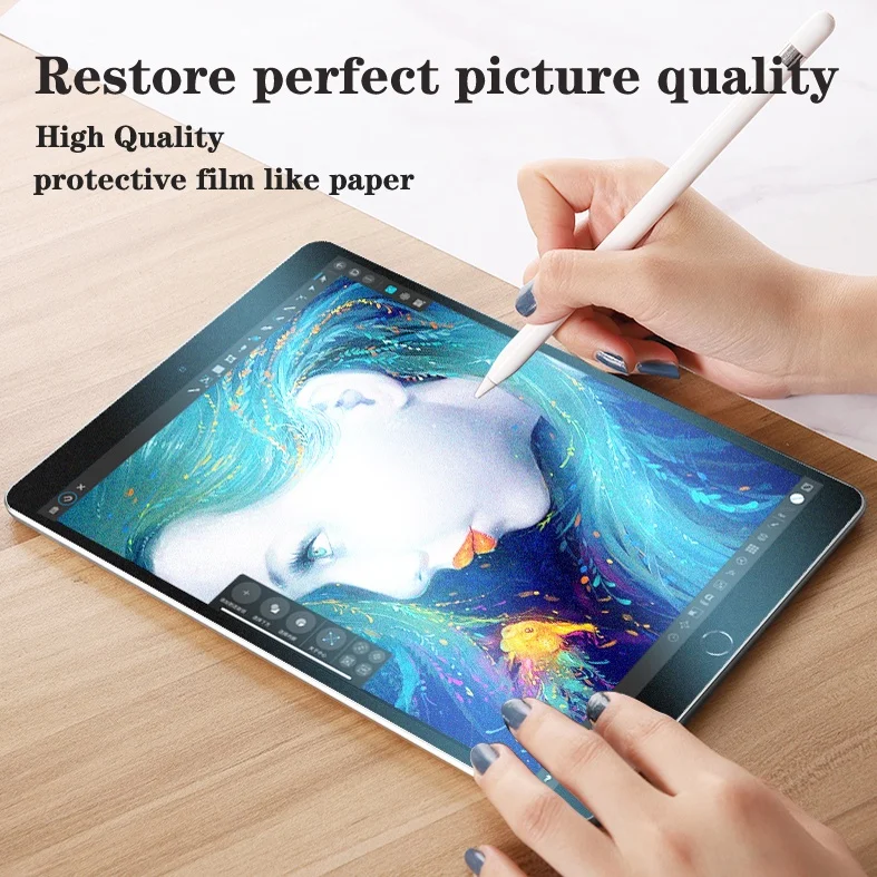 Giấy Như Màn Hình Bảo Vệ Mờ Thú Cưng Tranh Viết Cho iPad Pro 12.9 2021 Pro 11 2020 Không Khí 5 2022 không Khí 4 3 10.2 9th Mini 6