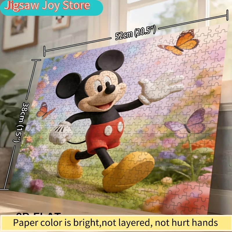 디즈니 디즈니 스티치와 미키 홈 데코 프린트 |   2D 플랫 직소 퍼즐, 성인 퍼즐 도전에 이상적, 생활에 적합