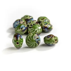 21#5pcs Special Shape Handmade Ceramic Beads Porcelain Flower Pendants Handmade Materials Accessories #XN246